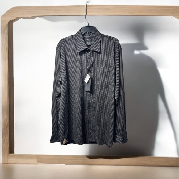 Men's JR Collection Woven Button Up Shirt 100% Cotton Size XL - Picture 1 of 8